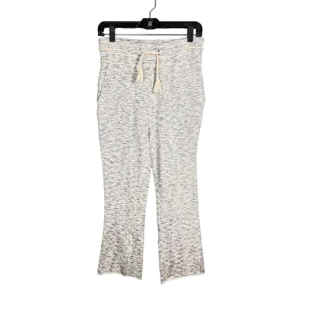 Free People Movement Wild Side Flare Sweatpants Cropped High Rise Heather Gray S